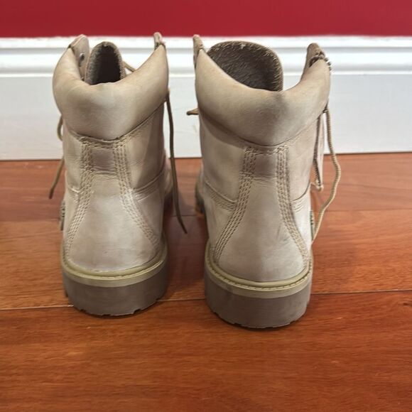 Timberland ReBOTL Off-White Tan Leather Lace-Up Waterproof Work Boots 5.5‎ Men’s main image 3